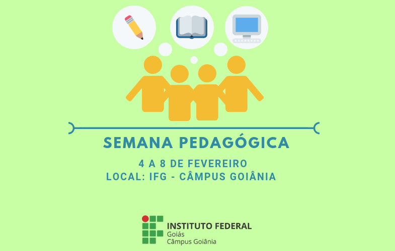 Banner da Semana Pedagógica 2019/1 do Câmpus Goiânia