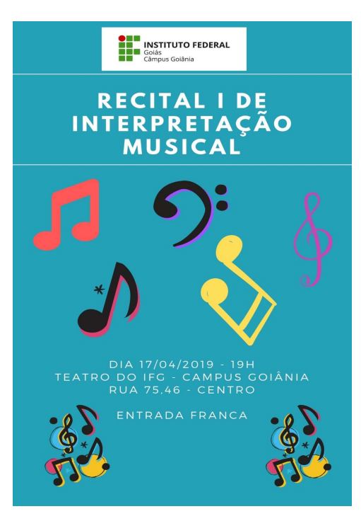 cartaz Recital I de Interpretação Musical