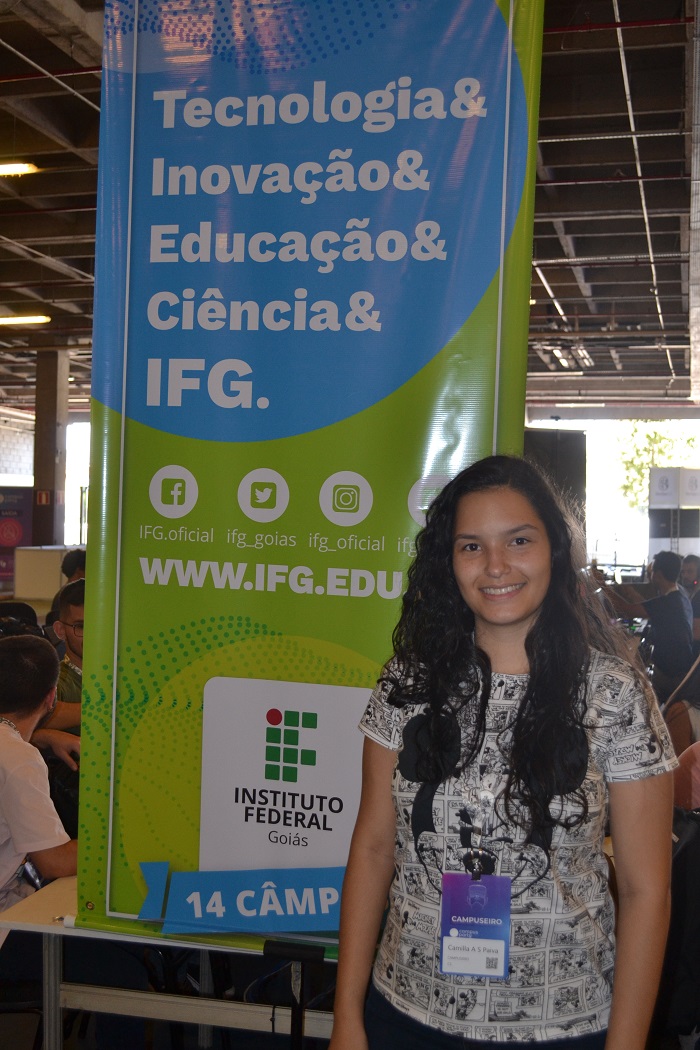 Estudante Camilla Andrande, esteve presente na Campus de Brasília e agora prestigia a edição em Goiânia
