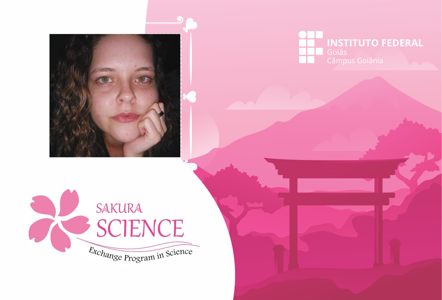 Clara vai representar o IFG em terras japonesas pelo programa que promove uma imersão na área de ciência e tecnologia avançada