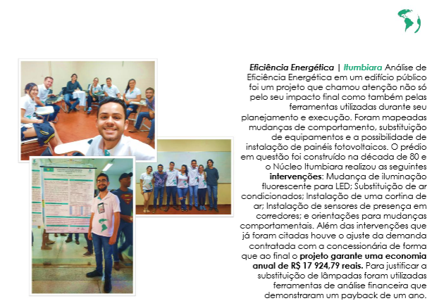 Print da página do catálogo que destacou a ação do ESF Núcleo de Itumbiara