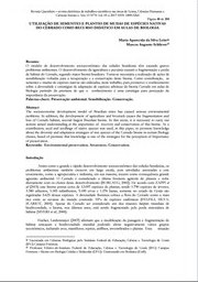 Primeira página da publicação de Maria Aparecida, ex-aluna de Ciências Biológicas