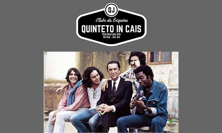 Banner de divulgação do Quinta Justa com o Quinteto in Cais