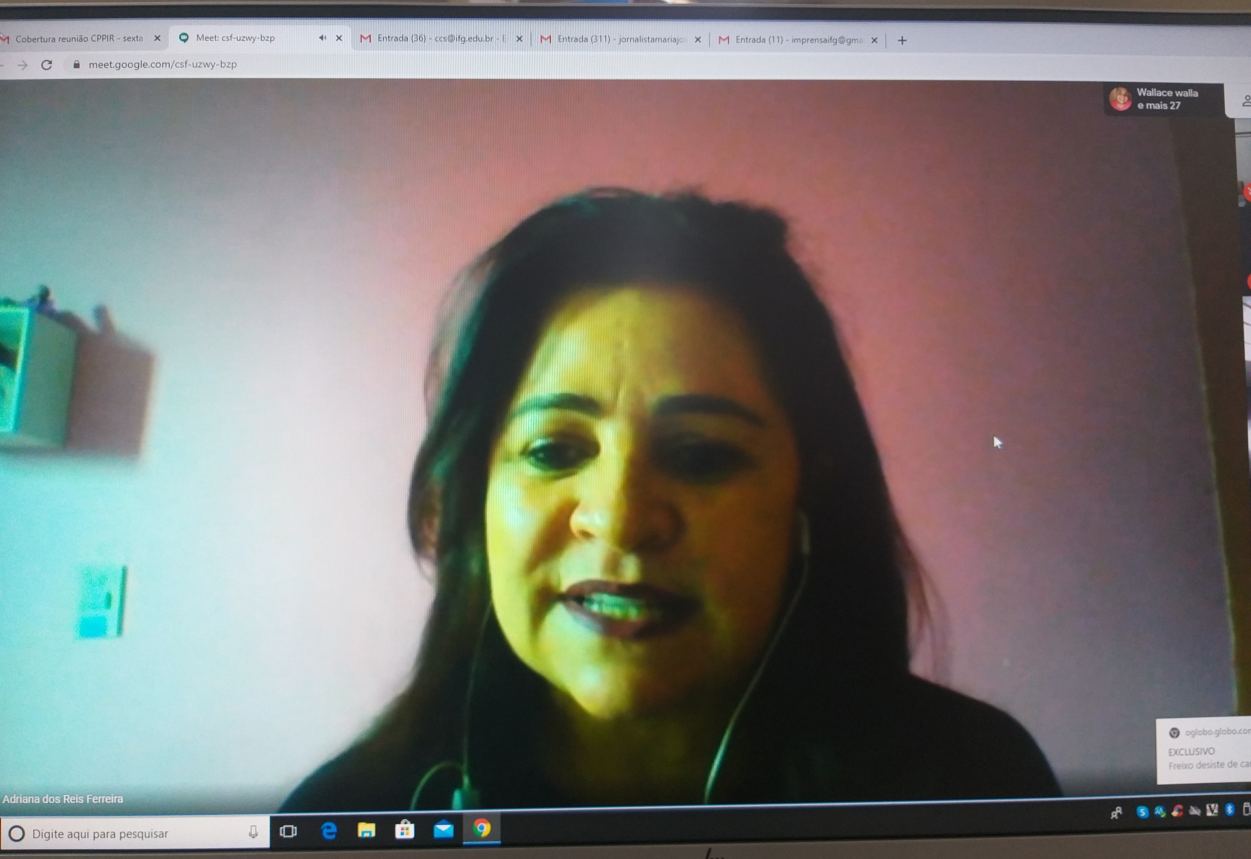 A reunião virtual da CPPIR foi conduzida pela diretora-executiva, professora Adriana dos Reis Ferreira