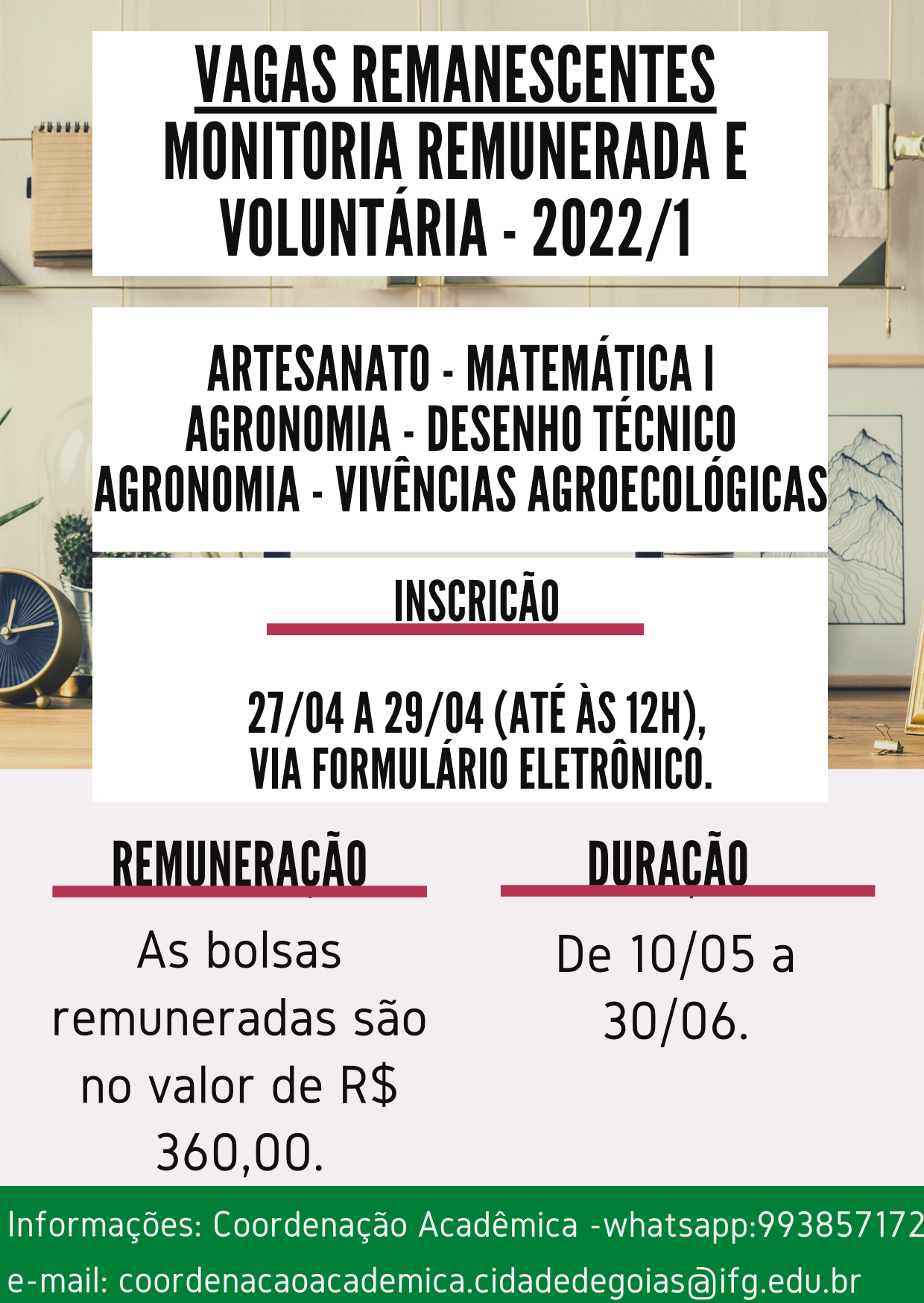 Formulário de Inscrição – Vagas Remanescentes (Cursos Técnicos