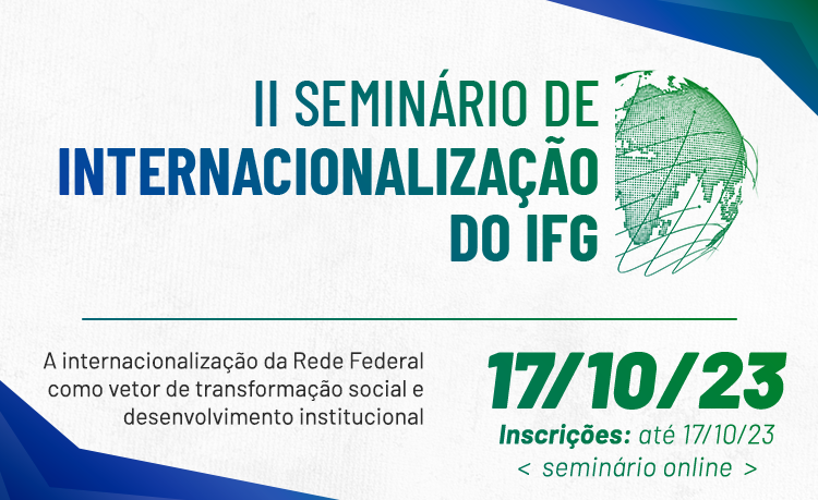 Instituto Federal de Goiás - Inscrições abertas para seminário sobre  estudos linguísticos