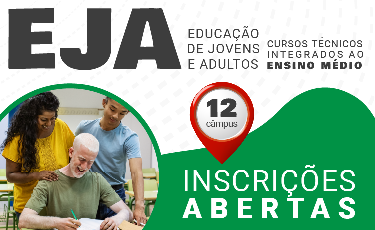 Abertas as inscrições para os cursos técnicos integrados na modalidade EJA