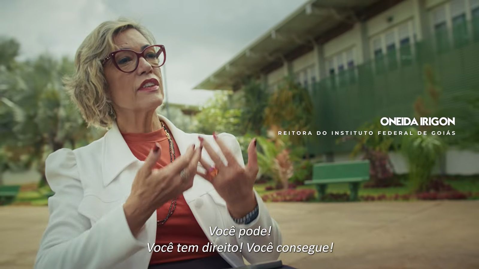 Oneida Irigon, reitora do IFG, também está no documentário